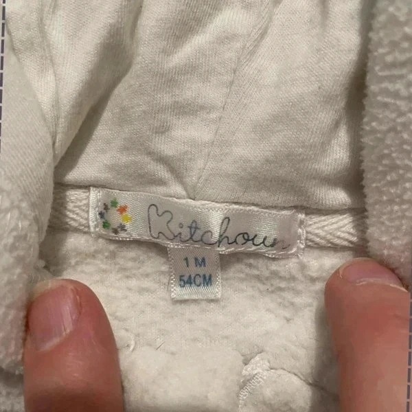Warm white unisex coat – Kiabi – 1 month – Very good condition – photo 2